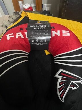 NFL Atlanta Falcons Red and Black Travel Neck Pillow